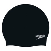 Speedo Plain Moulded Silicon Cap Black