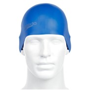 Speedo Plain Moulded Silicon Cap Blue