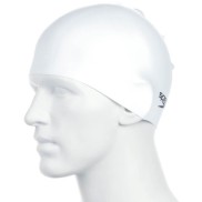 Speedo Plain Moulded Silicon Cap White
