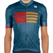 Sportful Wire Men's Jersey, Blue Twilight/Red/Gold