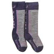 Ulvang Socks Aktiv Knee Kids Grey Melange/Mulled Grape