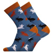 UphillSport Bunnies Lifestyle Merino Wool Socks, Blue
