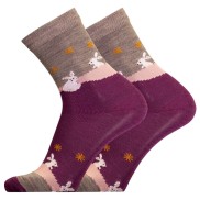 UphillSport Bunny Lifestyle Merino Wool Socks, Purple