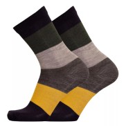 UphillSport Narva Striped Merino Wool Sock, Yellow/Brown