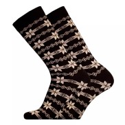 UphillSport Snowflakes Merino Wool Women's Socks, Black