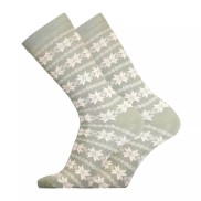 UphillSport Snowflakes Merino Wool Women's Socks, Green