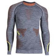 UYN Ambityon Man Underwear Shirt Long Sleeves, Melange Black/Orange