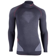 UYN Evolutyon Underwear Shirt Men's LS Turtle Neck, Charcoal/Red