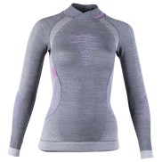 UYN Fusyon Merino Women's Underwear Shirt LS Turtleneck, Anthracite/Purple