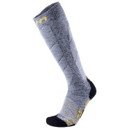 UYN Pro Race Men's Ski Socks, Grey Melange/Pearl