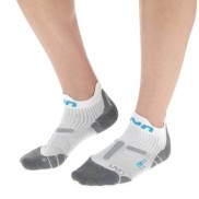 UYN Run 2in Women's Socks, White/Turquoise