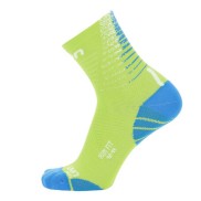 UYN Run Fit Men's Socks, Lime/Blue