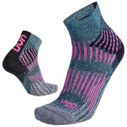 UYN Women's Run Shockwave Socks, Grey/Pink