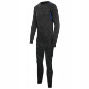 Viking Kids Base Layer Set Cross, Grey/Blue