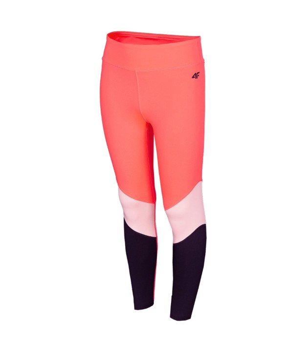 4F JSPDF003 Girls Leggings, Multicolor Neon