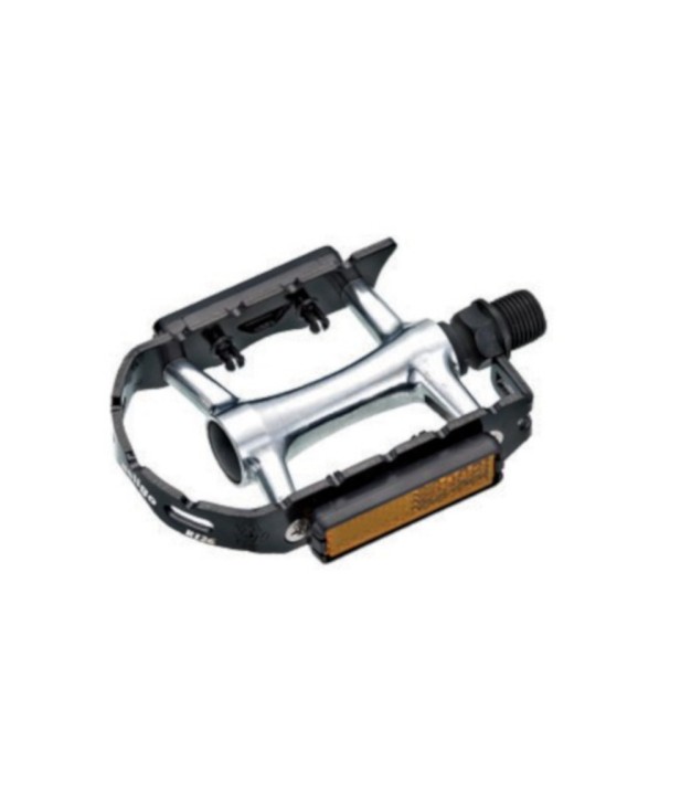 Barbieri Fixed-City Bike Alloy Pedals Silver/Black Color 256g