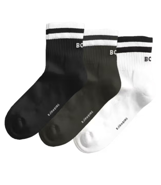 Bjorn Borg Classic Mid 3-Pack Ankle Socks - Unisex