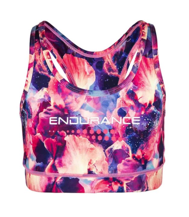 Endurance Soes Jr. Girl Printed Sports Bra, Colored