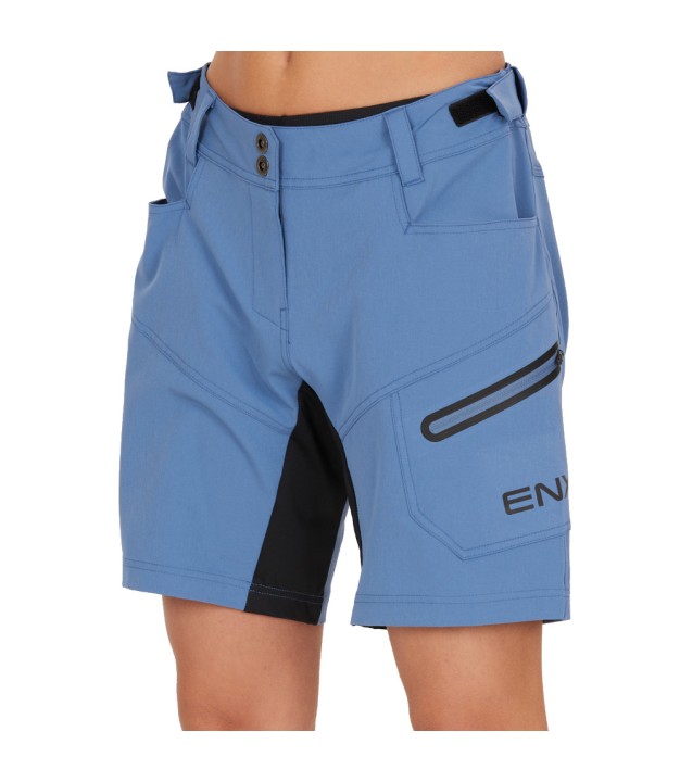 Endurance Jamilla Women's 2 in 1 Cycling/MTB Shorts, Moonlight Blue E211331 2183