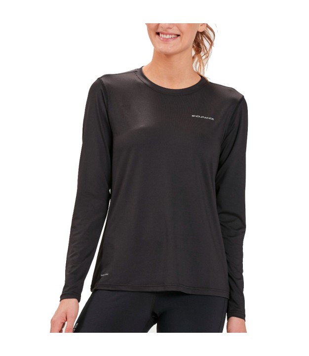 Endurance Yonan Women's Performance L/S Tee, Black