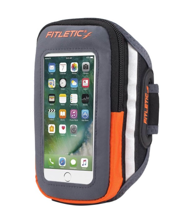Fitletic Forthe Phone Armband, Grey/Orange