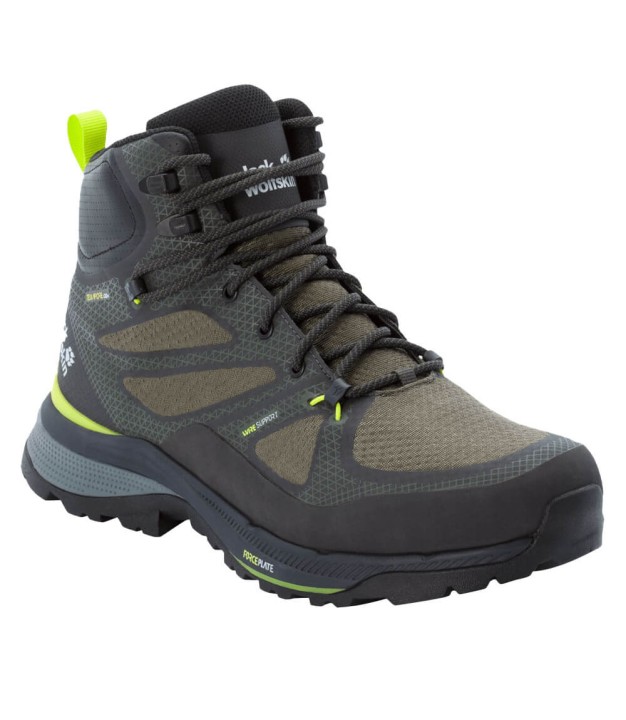 Jack Wolfskin Force Striker Texapore O2+ Mid WP Men's, Lime/Dark Green