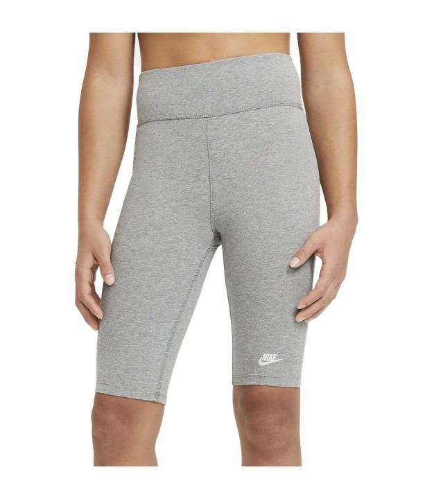Nike Sportswear Big Girls High-Rise 9" Shorts, Grey