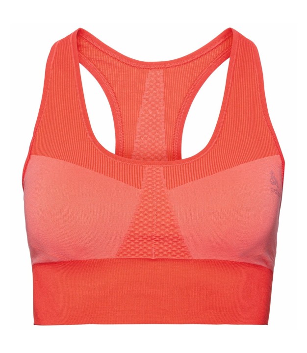 Odlo Women’s Seamless Medium Sports Bra, Coral