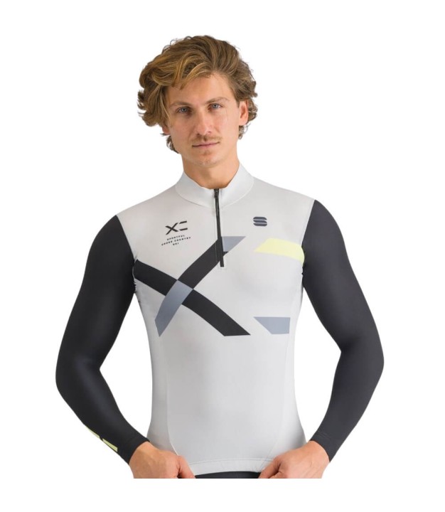 Sportful jersey SQUADRA Lunar grey/Black - Men's