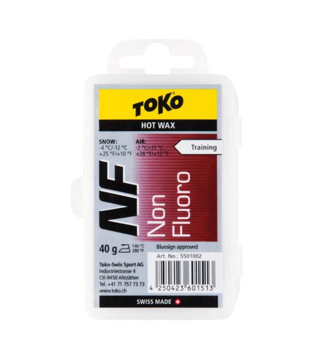 Toko NF Hot Wax Red 40g, -12 to -4°C 