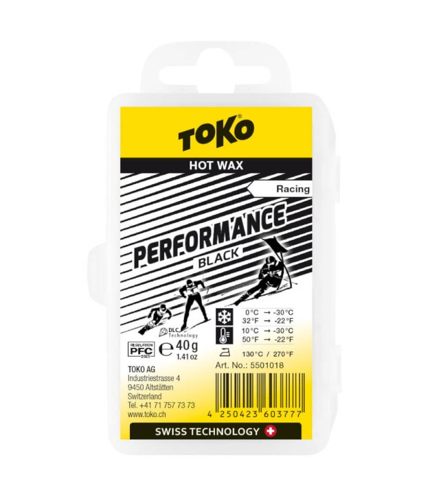 Toko Performance Hot Wax black +10°...-30°C, 40g
