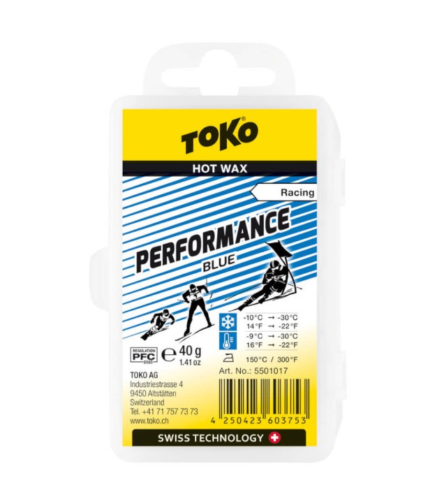 Toko Performance Hot Wax blue -9°...-30°C, 40g