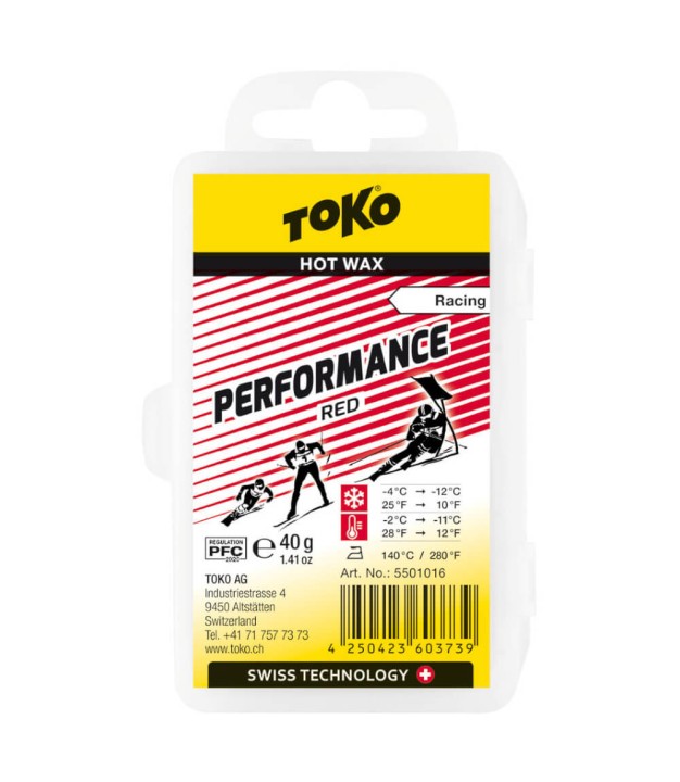Toko Performance Hot Wax red -2°...-11°C, 40g