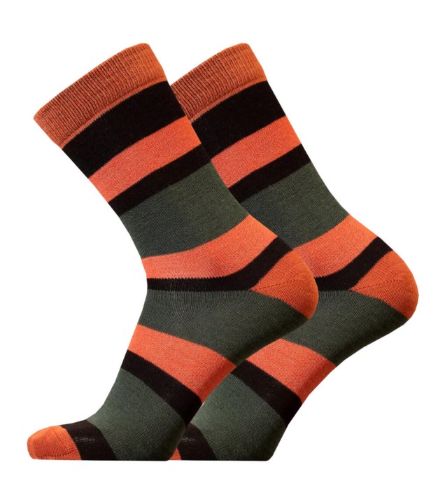 UphillSport Hato Merino Lifestyle Socks, Coral/Green/Black