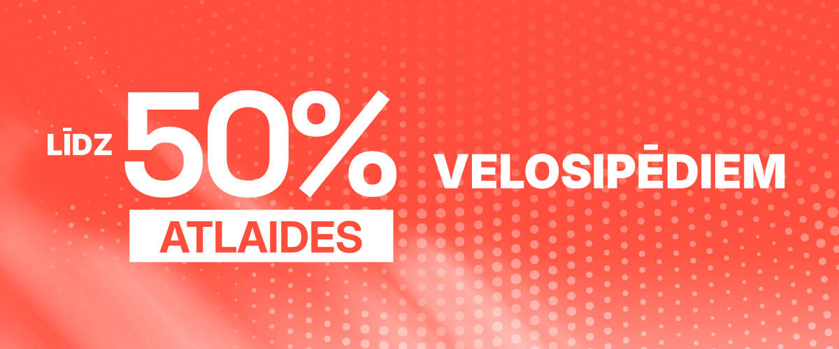Atlaides velosipēdiem līdz -50%