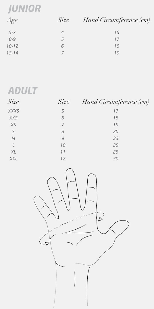 Lillsport Gloves size chart